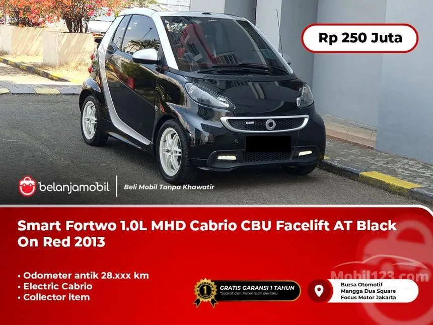 Jual Mobil smart fortwo 2013 Passion 1.0 di DKI Jakarta Automatic Convertible Hitam Rp 250.000.000