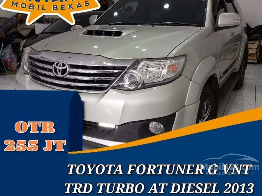 Jual Mobil Toyota Fortuner 2013 G 2.5 di Jawa Barat Automatic SUV Silver Rp 255.000.000