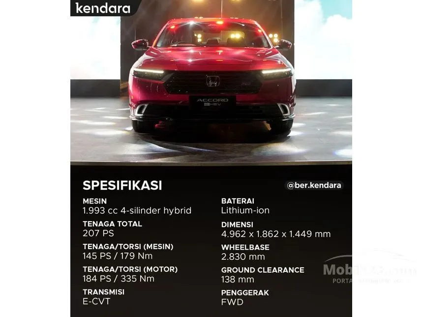 Jual Mobil Honda Accord 2024 RS e:HEV 2.0 di DKI Jakarta Automatic Sedan Merah Rp 949.999.999