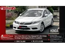 2013 Honda Civic 1.8 Sedan KM 56.000 ANTIK Honda New Civic FB2 1.8 I-Vtec Manual MT 2013 White On Beige Full Original Perfect Condition