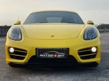 Porshe 718 Cayman B.111 RRS warna kuning nik 2014 km 8 rb