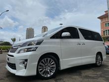 Harga Murah Toyota Vellfire 2.4 Z Golden Eye Edition 2014 White On Black