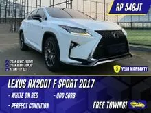 2017 Lexus RX 200t 2.0 F Sport SUV White on Red Putih RX200 t RX200t 200 FSport