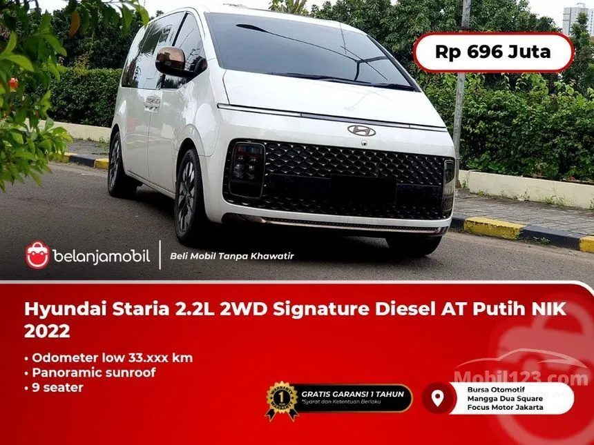 Jual Mobil Hyundai Staria 2022 Signature 9 2.2 di DKI Jakarta Automatic MPV Putih Rp 696.000.000