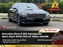 2019 Mercedes-Benz E300 2.0 Avantgarde SportStyle Sedan W213 CKD AT Hitam Metalik NIK 2019 [ LOW MILES 14RB ]