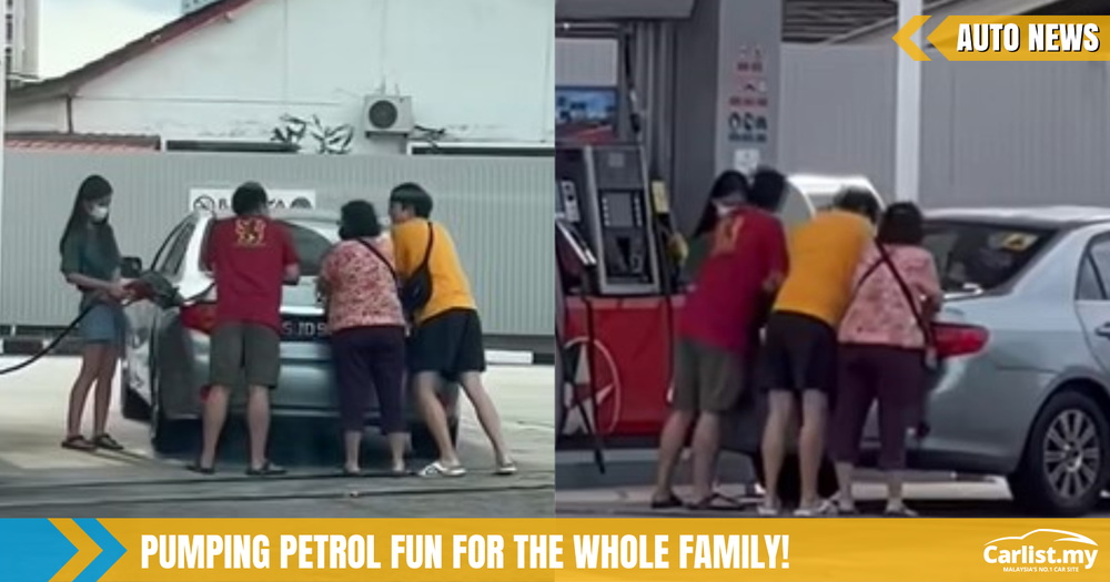 Singaporean family caught 'humping' car while refuelling