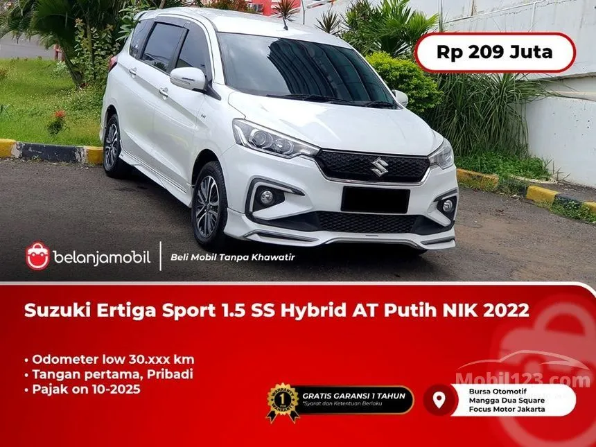 Jual Mobil Suzuki Ertiga 2022 Hybrid SS 1.5 di Jawa Barat Automatic MPV Putih Rp 209.000.000
