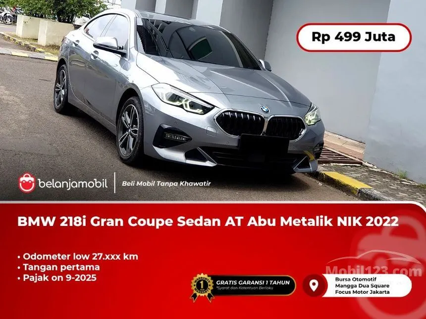 Jual Mobil BMW 218i 2022 Gran Coupe Sport 1.5 di DKI Jakarta Automatic Coupe Abu