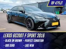 2016 Lexus GS 200t 2.0 F Sport Sedan Black on Brown Hitam GS200t GS200 t 200 FSport