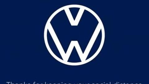 Kampanye Social Distancing, Huruf V dan W di Logo VW Sementara Pisah