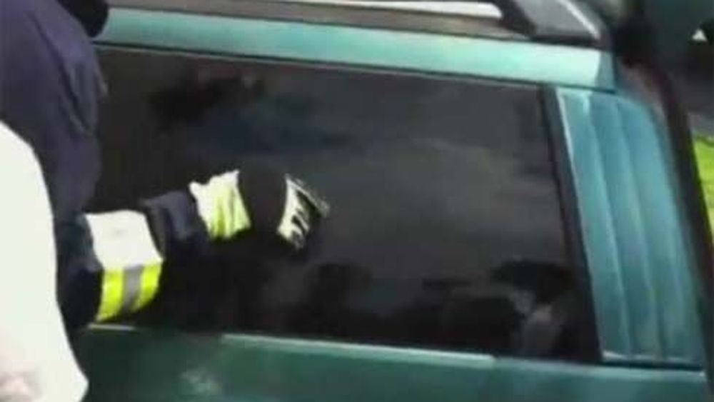 Breaking Car Window With Finger