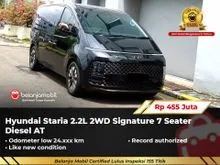 2021 Hyundai Staria 2.2 Signature 7 MPV Diesel AT Hitam NIK 2021 [ LOW KM 24RB ]