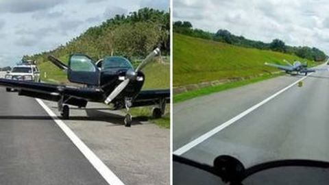 Pesawat Terpaksa Mendarat Darurat di Jalan Tol Karena Masalah Teknis