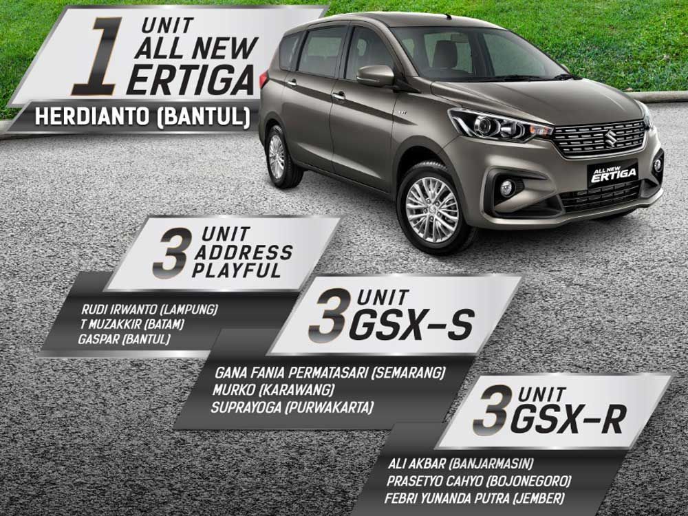 Suzuki Umumkan Pemenang Program Test Drive All-new Suzuki Ertiga