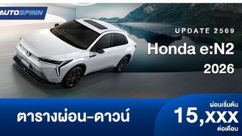 ตารางผ่อน Honda e:N2 รถยนต์ไฟฟ้า SUV 100%