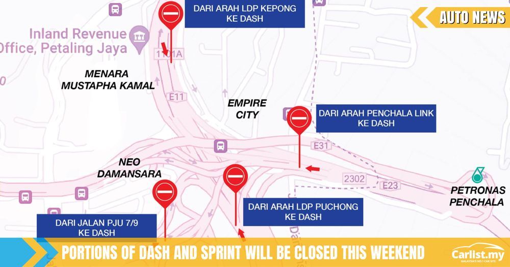 Several routes along DASH and SPRINT highway will be closed this weekend to make way for a running event