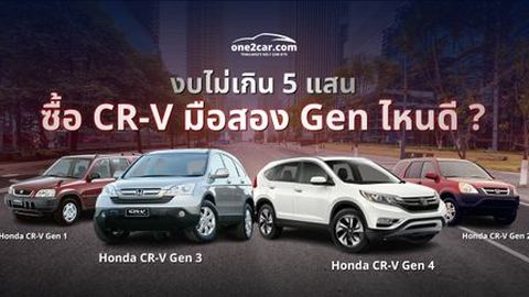 ซื้อ CR-V มือสอง Gen ไหนดี ? ราคาไม่เกิน 5 แสน