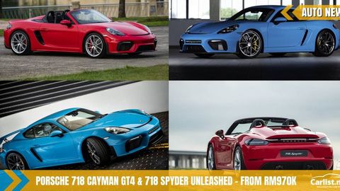 Porsche 718 Cayman GT4, 718 Spyder Unleashed – From RM970,000
