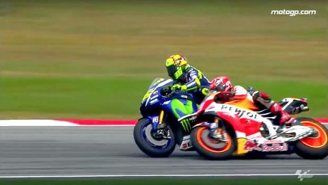 Did 9 Times World Champion Rossi Really Kicked Marquez Off Sepang Moto GP?