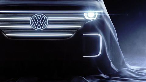 Volkswagen Teases Its Electrified Future Behind A Veiled Van, To Be Unveiled At CES 2016