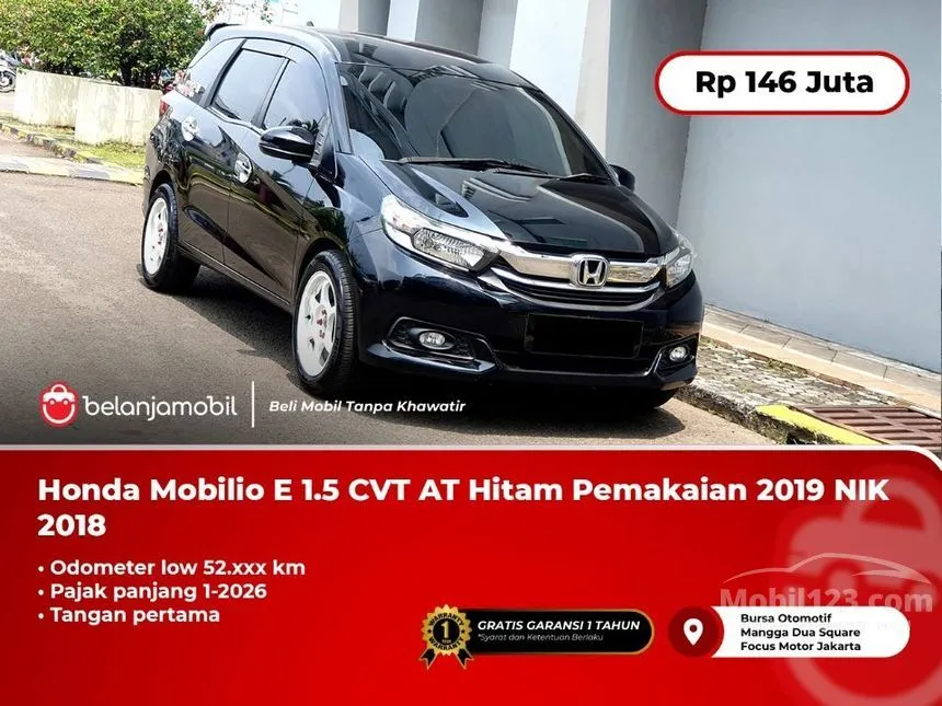 Jual Mobil Honda Mobilio 2018 E 1.5 di DKI Jakarta Automatic MPV Hitam Rp 146.000.000